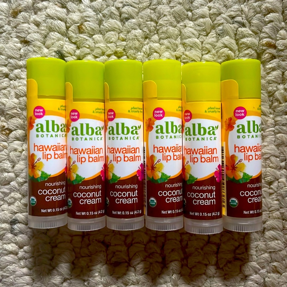6 - Alba Botanica Hawaiian Coconut Cream Organic Lip Balm